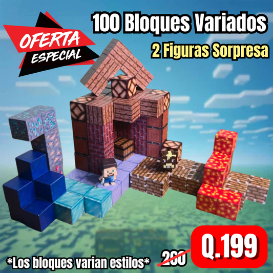 100 Bloques Variados (2 Figura Sorpresa)
