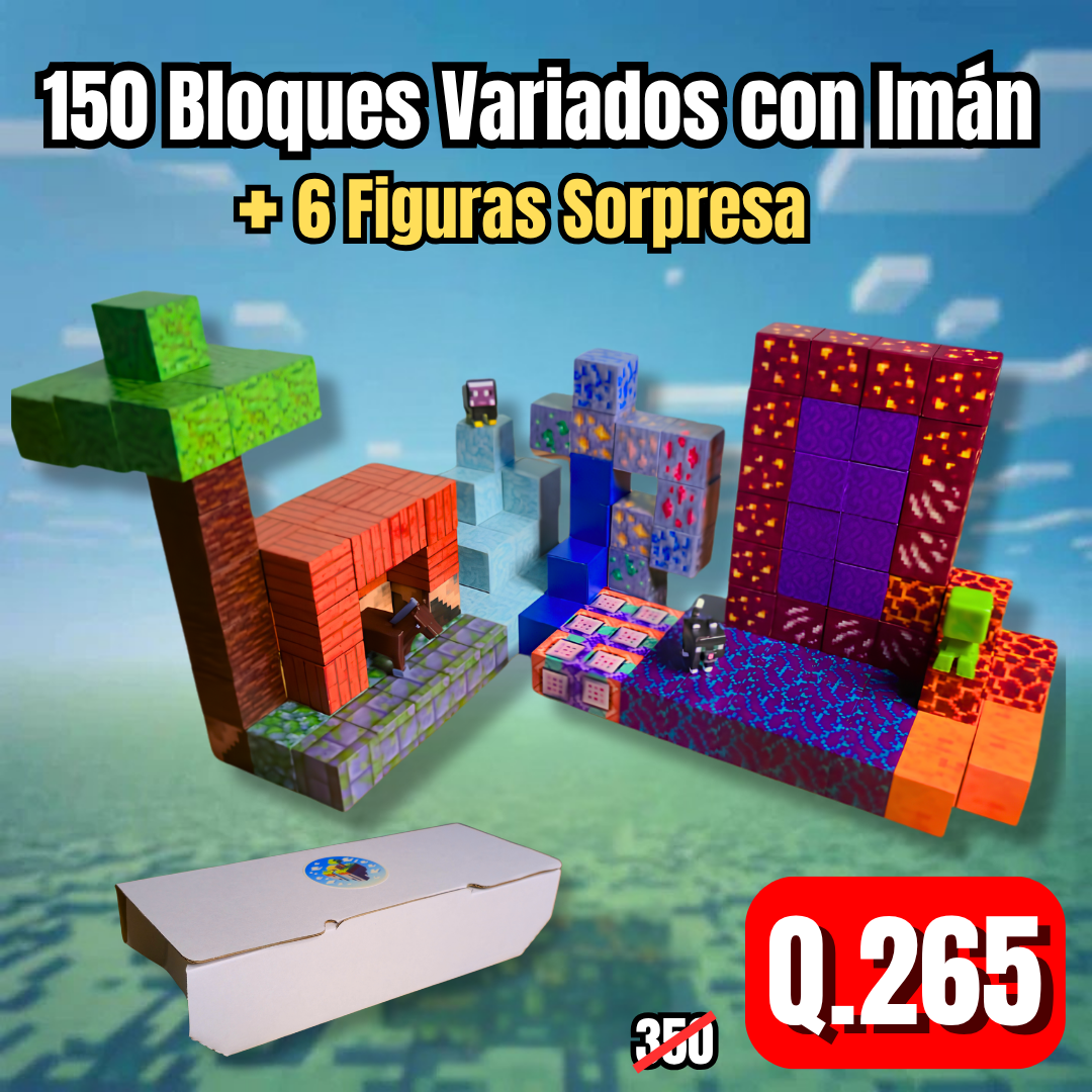 150 Bloques Variados (6 Figuras Sorpresa)