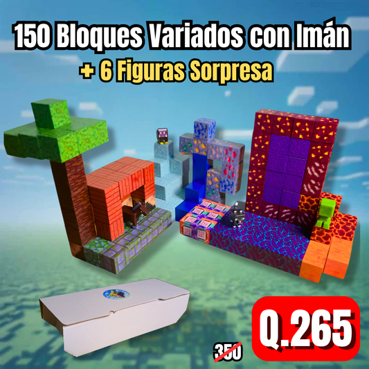 150 Bloques Variados (6 Figuras Sorpresa)