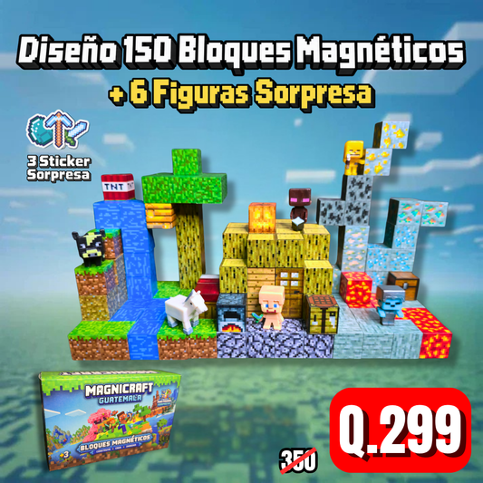Diseño 150 Bloques Magnéticos (6 Figuras Sorpresa)